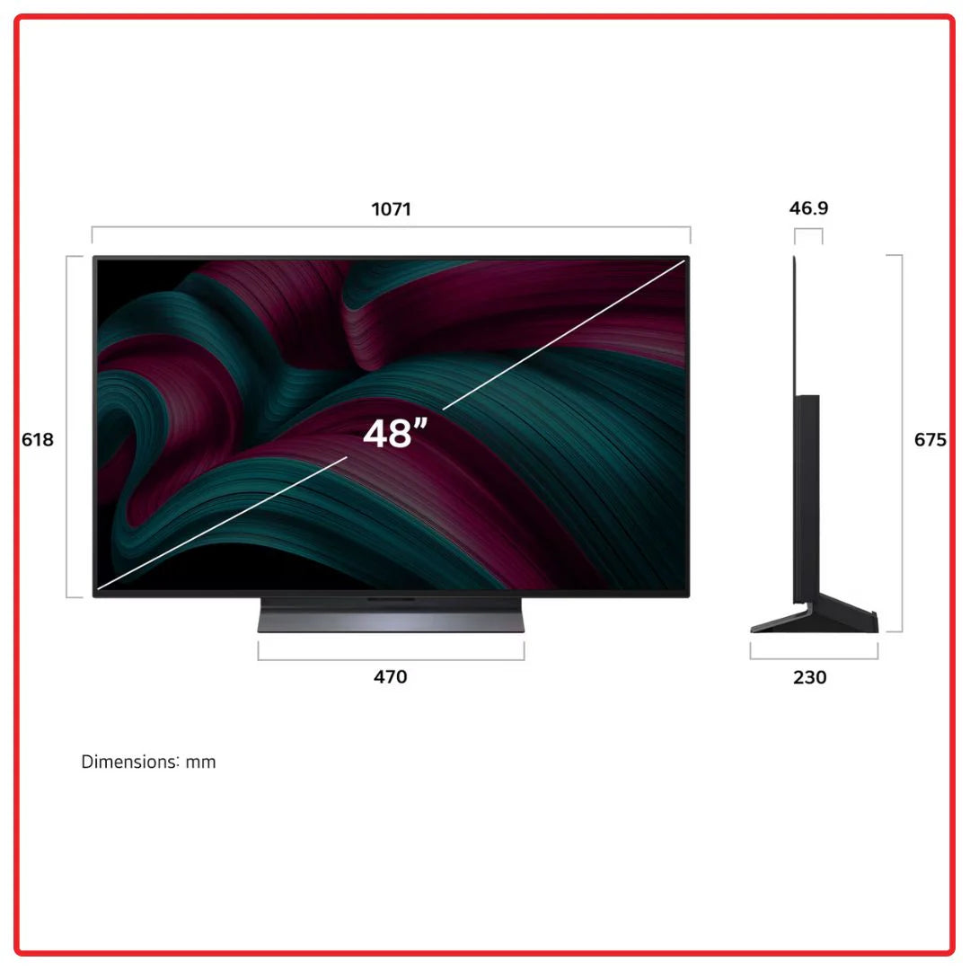 LG (2025) 48/55/65/77/83 Inch OLED C5 HDR10 4K UHD AI TV